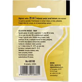 Vínne kvasnice Tokay, 20 ml – photo 2