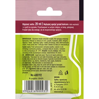 Univerzálne vínne kvasnice bez množenia, 20 ml – photo 2