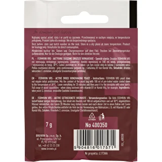 Vínne kvasnice Fermivin VR5, 7 g – photo 2