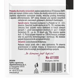 Živná pôda pre vinárske kvasinky, 10 g – photo 2