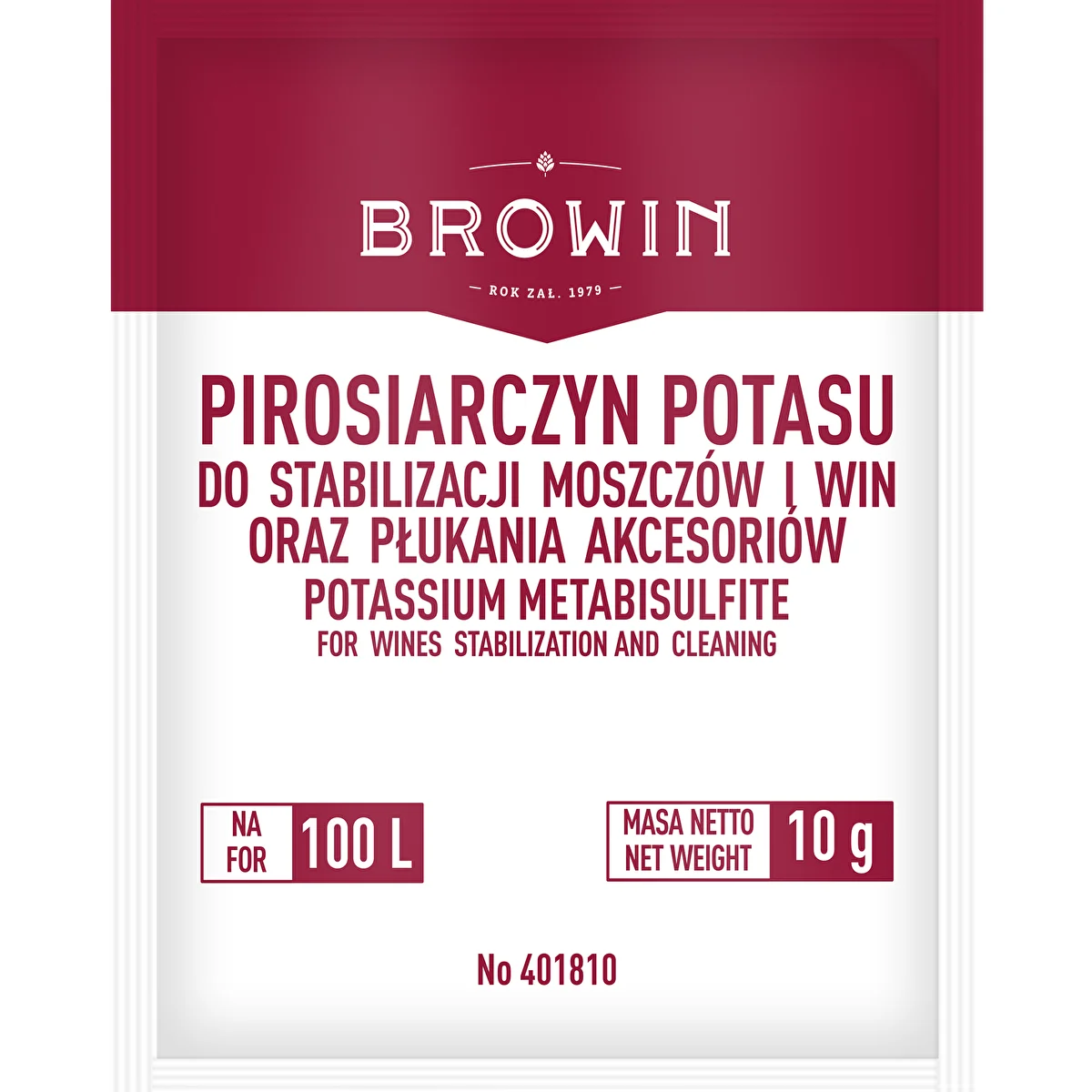 Pyrosiřičitan draselný 10 g