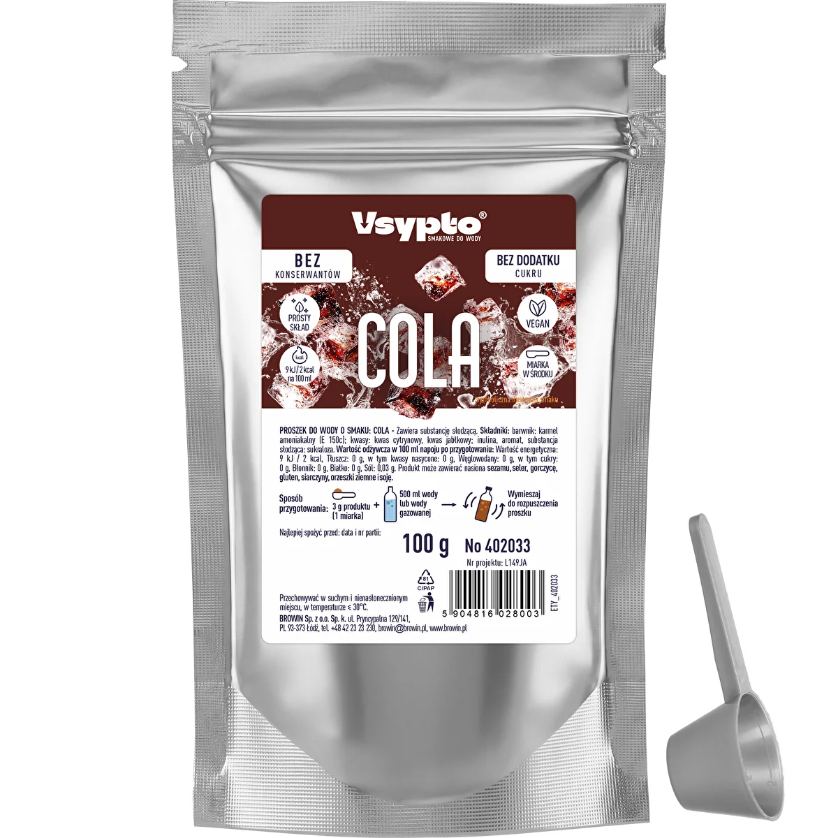 Vsypto s príchuťou Kola, 100 g