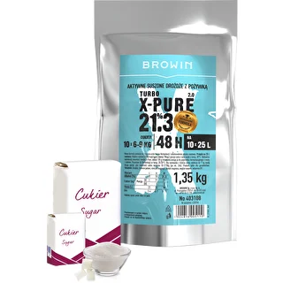 Turbo kvasnice X-Pure 21,3%, 10 x 25 L, 1,35 kg – photo 3