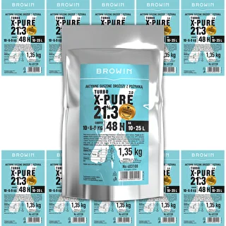 Turbo kvasnice X-Pure 21,3%, 10 x 25 L, 1,35 kg – photo 6