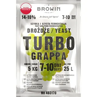 Kvasnice na destiláciu Turbo Grappa 7-10 dní – photo 1