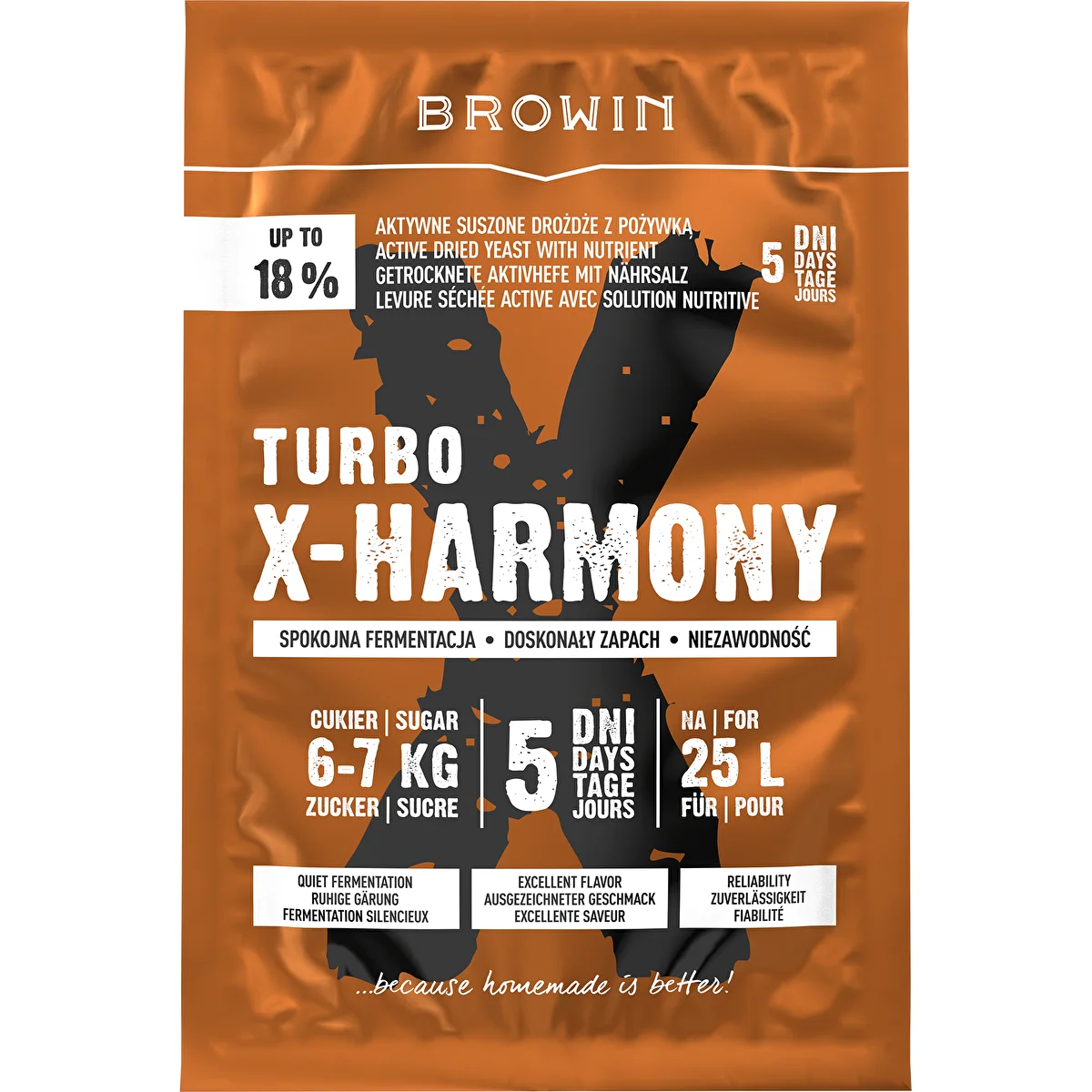 Turbo X-Harmony 18% lievito, 25 L, 138 g