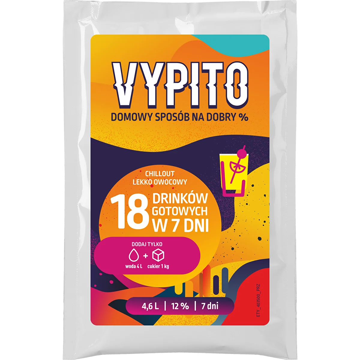 VYPITO 12%, sáčok na 18 drinkov - Chillout jemne ovocný, 126 g