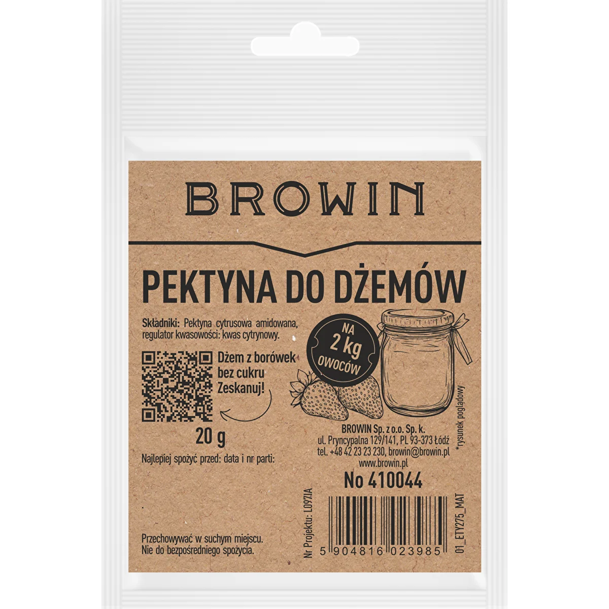 Pektín na džemy - citrusový amidovaný na želírovanie, 20 g