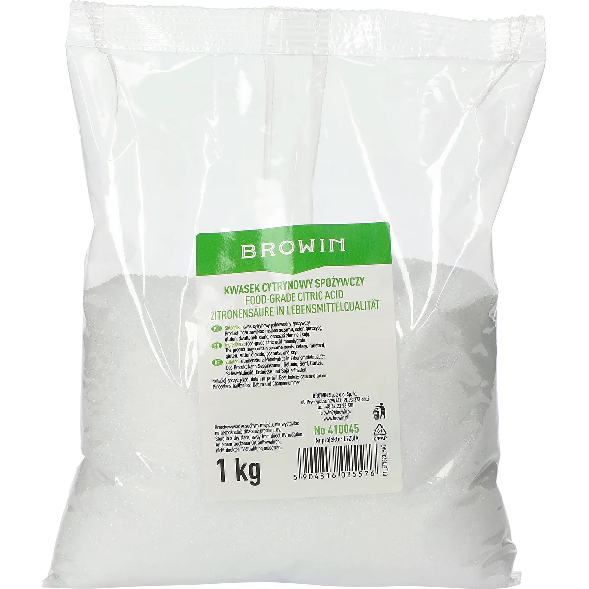 Kyselina citrónová potravinárska, 1kg