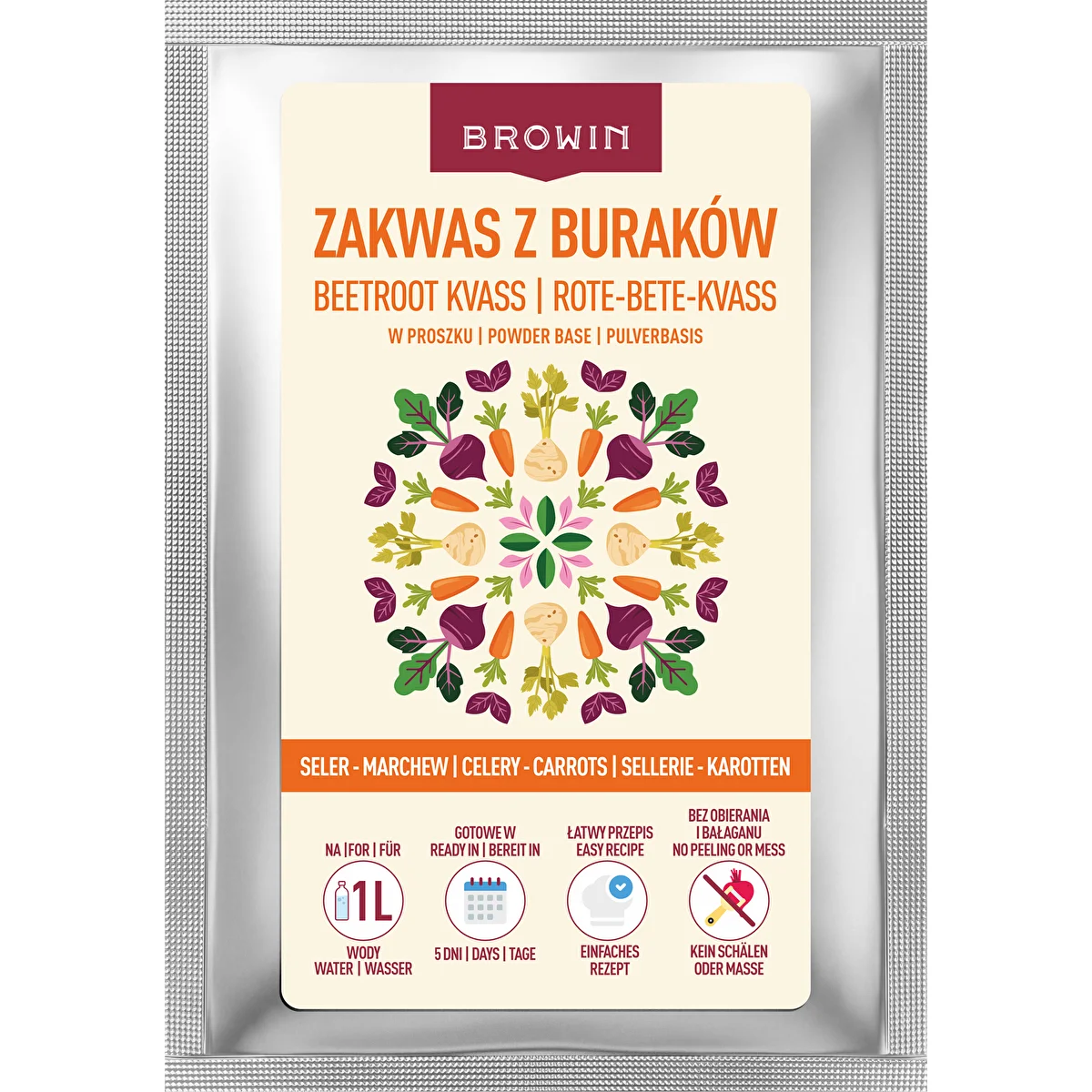 Cviklový kvások v prášku so zelerom a mrkvou, 36 g