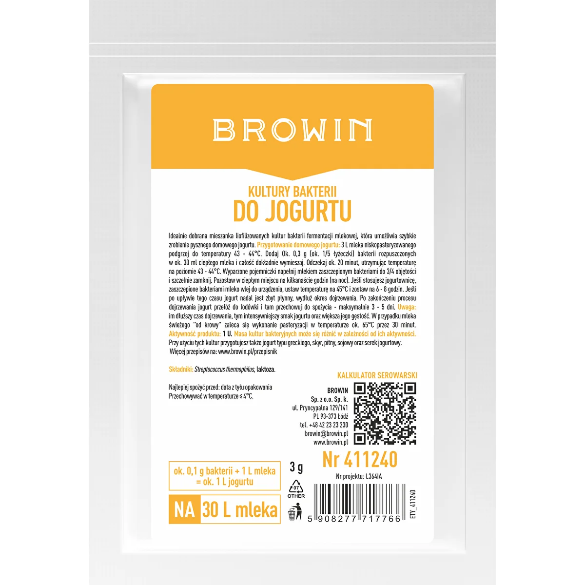 Baktériálne kultúry na jogurt