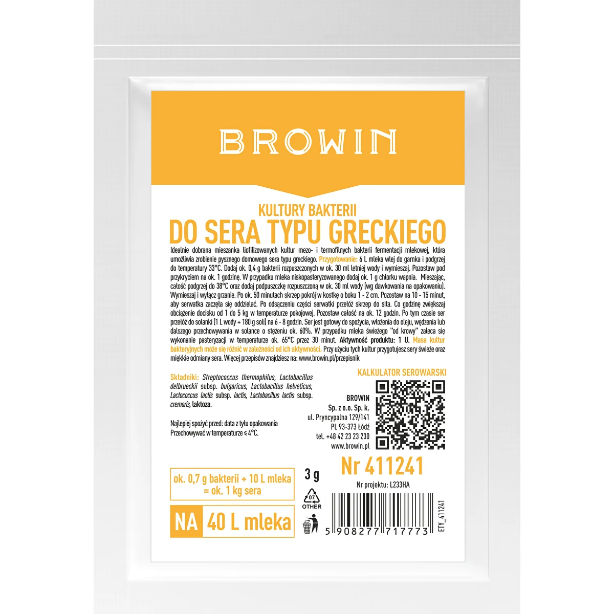 Kultúry baktérií na grécky syr