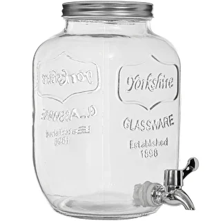 Dóza na limonádu, s kohútikom - sklenená, 4 L