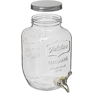 Dóza na limonádu, s kohútikom - sklenená, 4 L – photo 2