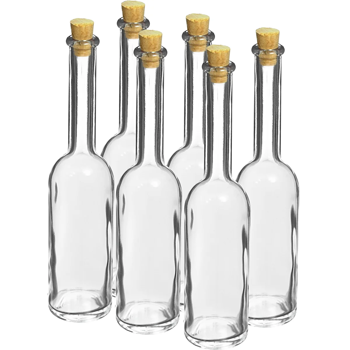 Fľaša na likér 100 ml 6 ks + 6 zátok