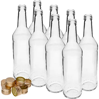 Fľaša 500 ml na vodku rovná s uzávermi - 8 ks. – photo 3