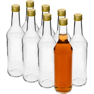 Fľaša 500 ml na vodku rovná s uzávermi - 8 ks. – photo 2