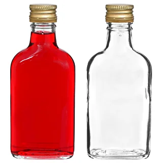 Fľaša na likéry ploskačka so skrutkovacím uzáverom 200 ml 10 ks – photo 5