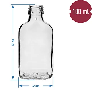 Fľaša na likéry typu ploskačka 100 ml 10 ks – photo 4