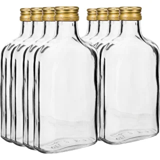 Fľaša na likéry ploskačka 100 ml + uzáver 8 ks – photo 2
