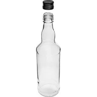 Fľaša 500 ml na vodku, s čiernym skrutkovacím uzáverom, 6 ks – photo 4