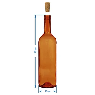 Fľaša na víno 0,75 L hnedá - balenie 8 ks. – photo 6