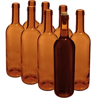 Fľaša na víno 0,75 L hnedá - balenie 8 ks. – photo 2