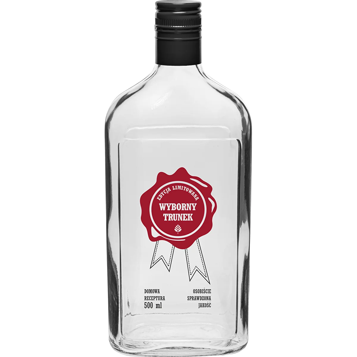 Fľaša 500 ml so skrutkovacím uzáverom, potlač „Wyborny Trunek“, 1 ks