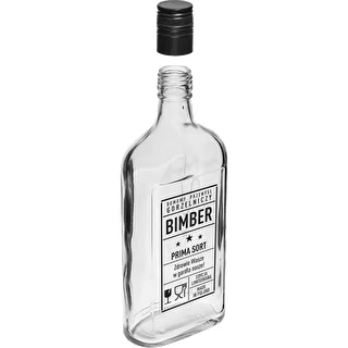 Fľaša – ploskačka 500 ml so skrutkovacím uzáverom, potlač „Bimber PRL“, 1 ks. – photo 3