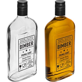 Fľaša – ploskačka 500 ml so skrutkovacím uzáverom, potlač „Bimber PRL“, 1 ks. – photo 4