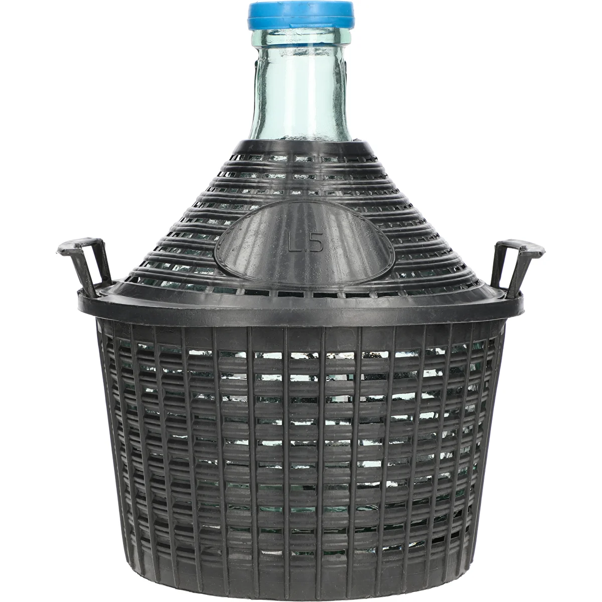 Balón na víno 5 L v plastovom koši
