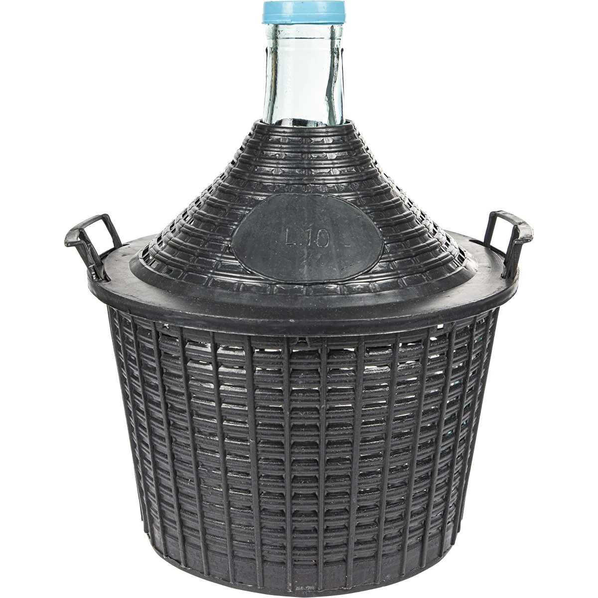 Balón na víno 10 L v plastovom koši