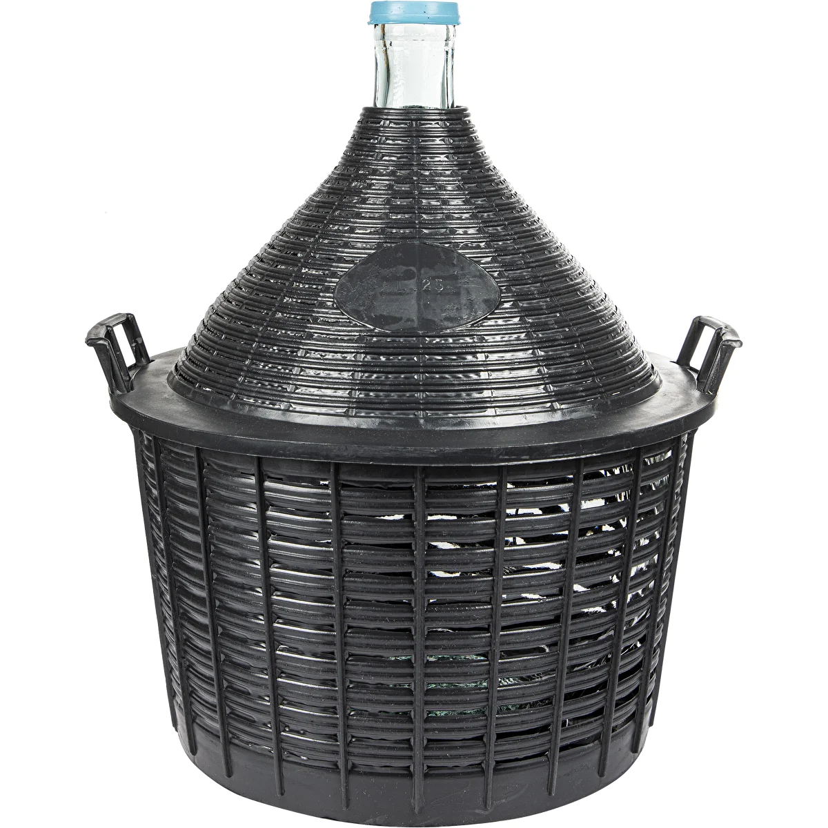 Balón na víno 25 L v plastovom koši