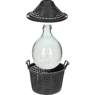 Balón na víno 5L v plastovom koši – photo 4