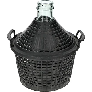 Balón na víno 5L v plastovom koši – photo 2
