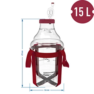 Balón na víno ľahký, nerozbitný, s popruhmi, 15 L – photo 6