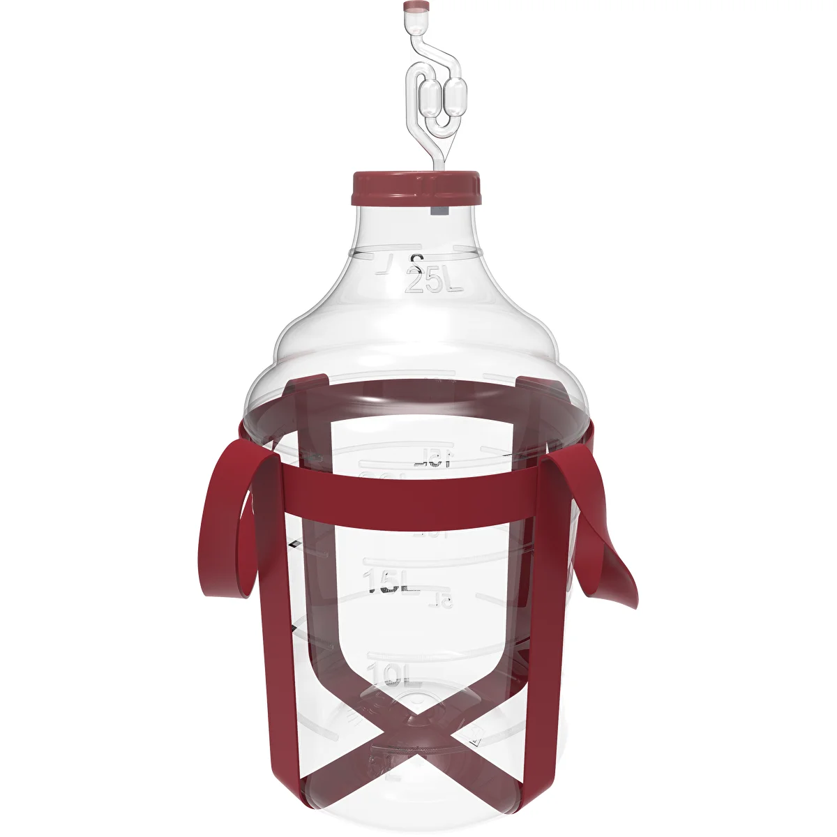 Balón na víno ľahký, nerozbitný, s popruhmi, 25 L