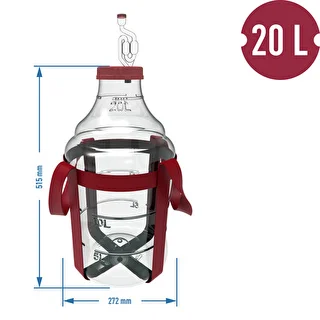 Balón na víno ľahký, nerozbitný, s popruhmi, 20 L – photo 6