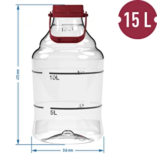 Balón na víno ľahký, nerozbitný, s držadlom, 15 L – photo 6