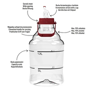 Balón na víno ľahký, nerozbitný, s držadlom, 15 L – photo 4