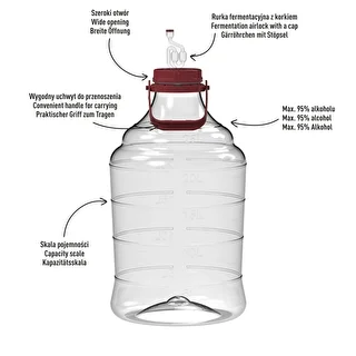 Balón na víno ľahký, nerozbitný, s držadlom, 25 L – photo 4