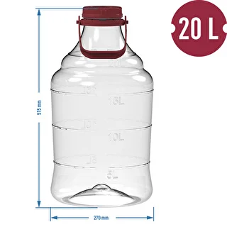 Balón na víno ľahký, nerozbitný s držadlom, 20 L – photo 6