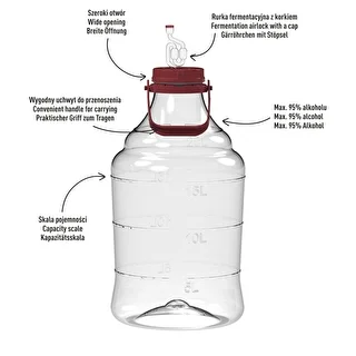 Balón na víno ľahký, nerozbitný s držadlom, 20 L – photo 4