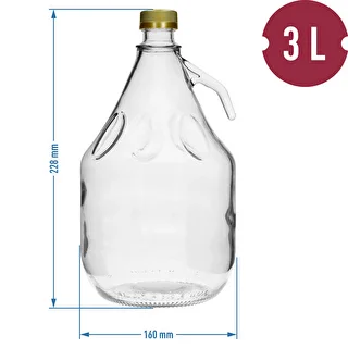 Demižón 3L Dama so skrutkovacím uzáverom – photo 4