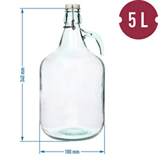 Demižón Dama 5L s drôteným uzáverom – photo 4