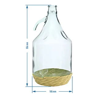 Demižón Dama 5L v opletení – photo 2
