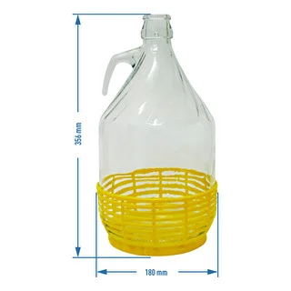 Demižón Dama 5 L so sklenenou rukoväťou – photo 2