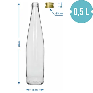 Fľaša Klubová 500 ml so zlatým skrutkovacím uzáverom, sada 6 ks. – photo 7