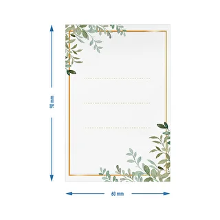 Samolepiace etikety 60 x 90 mm na fľaše, poháre, darčeky s kvetinovým vzorom - 20 ks. – photo 4