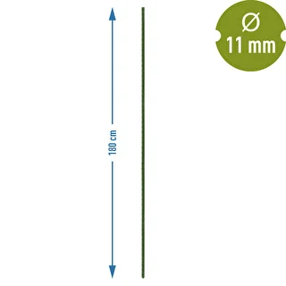 Záhradné tyčky Bioogród – oceľové povlakované, 1,8 m, fi 11 mm, 10 ks. – photo 3
